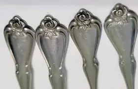 1881 Rogers 2426 Spoons Arbor Rose Stainless Steel Replacement 4 Pc 2 Tsp Tbsp/soup #2