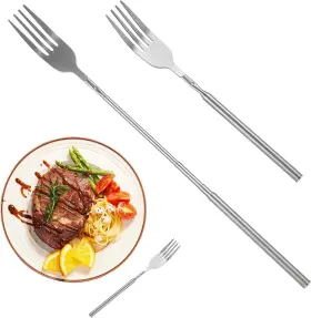 Ky2yq5cev 654386 1 Yuxian Extendable Fork 8.6-25.5 Inch Extending Dinner Forks Durable Stainless