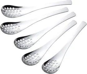 38533  744759431271 Shimomura Planning Astragalus Spoon Hole Set Of 5 Made In Japan