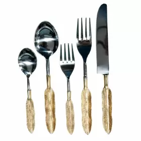 43017 A&b Home Enchanted Silver And Gold Flatware Set Of 5