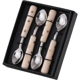 43019 A&b Home Alice Silver And Ivory Coffee Spoons Set Of 4