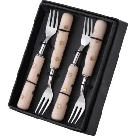 43021 A&b Home Alice Silver And Ivory Forks Knives Set Of 4