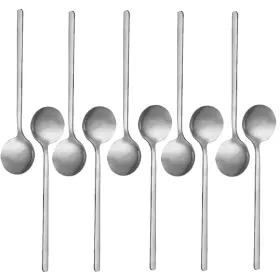 Accfore 717814382610 10 Pack Espresso Spoonssilver Stainless Steel Mini Teaspoons Set For Coffee S