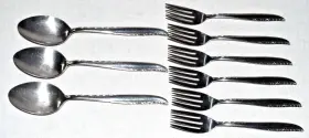 Acf2 Acsons Japan Stainless Steel Flatware 6 Salad Forks 3 Soup Spoons