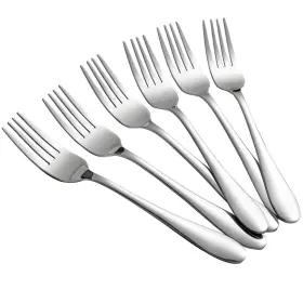 Aebeky 759838064097 12-piece Stainless Steel Dessert Forks Salad Set 6.7-inch