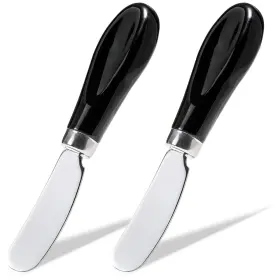 Aisbugur 760646656336 2 Pack Stainless Steel Butter Spreader Knife With White Porcela