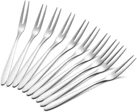Aisibo 445025634602 30 Pack Appetizer Dessert Forks Stainless Steel Mini Salad Fruit Tasting