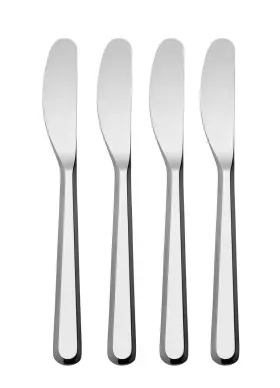 Alessi 003299422968 Amici Set Of 4 Butter Knives Steel