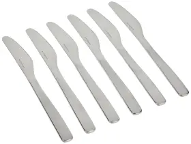 Alessi 003299921508 A Di Inch Knifeforkspoon 7-1/4-inch Monoblock Desert Knife Mirror Polish Set Of 6