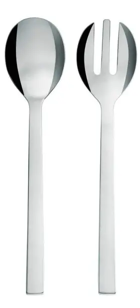 Alessi 003299959181 Santiago Salad Set 8 X 29.5 5 Cm Silver