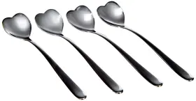 Ammi08 Alessi Ammi08/7 Big Love Set Of Four Tea Spoons Steel