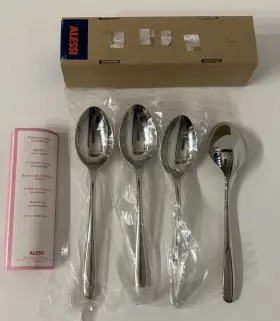 Lcdo1-1 Alessi - Lcd01/1 Caccia 8 Inch Table Spoon 4 Pieces Innox 18/10 Italy New