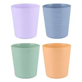 55202 Alpina Plastic Drinking Cups 230ml Small Tumblers Reusable Stackable Gl