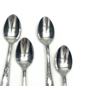 Afs1 Amefa Stainless Holland Satin Leaf Scroll Teaspoons 5 3/4 Inch - Set Of 8 #3