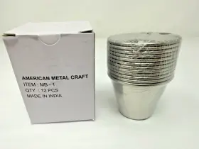 American Metalcraft 704339394006 12 - New 2.5 Oz. Stainless Steel Souffle Ramekin Cups For Butter Cocktail Dip