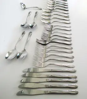 Americana Products Amp2 Vintage Set Of 49 Pcs Stainless Svc For 8 Minus 3 Knives