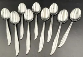 Amk16 Amrack Set Of 9 Pattern Stainless Teaspoons 5 7/8 Inch Japan