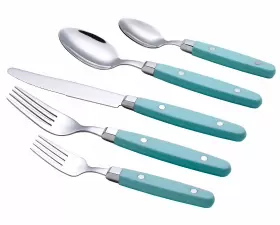 Annova 971844220326 Silverware Set 20 Pieces Stainless Steel Cutlery Color Handle With Riv #3