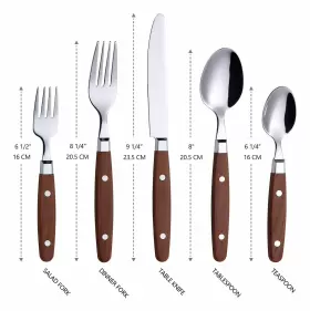 An73 Annova Silverware Set 20 Pieces Stainless Steel Cutlery Color Handle Rivet/re #2