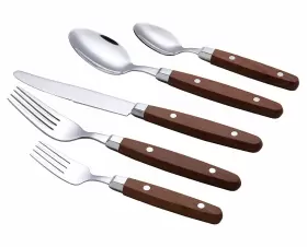 An73 Annova Silverware Set 20 Pieces Stainless Steel Cutlery Color Handle Rivet/re #3