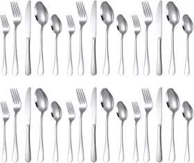 Aphila 313052924935 30 Pieces Silverware Set For 6 Stainless Steel Flatware Include Forks Spoon