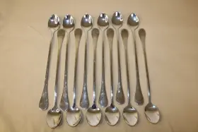 56402 Artaste Rain 18/10 Stainless Steel Long Handle Iced Tea Spoons Set Of 12 9-1/2 Inch