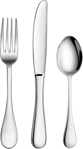 59380 Artaste Rain 18/10 Stainless Steel Flatware 36-piece Set Silver