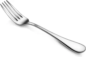59342 Artaste 689999936721 Rain 18/10 Stainless Steel Salad Fork 7 Inch Set Of 12 Silver