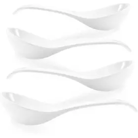 Artena 613497999285 Large Soup Spoons Set Of 4 9 Inch White Ceramic Serving Asian