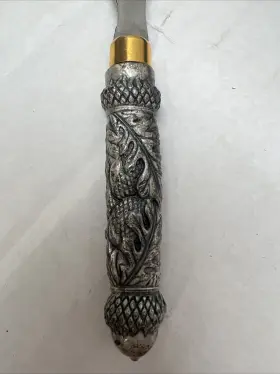 4-106 Arthur Court Designs Speaders Carved Acorn Handles Stainless Steel Set Of 4 #2