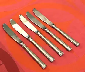 Arn3 Artisanware Forged Glossy Bands 5-dinner Knives 9 1/4 Inch
