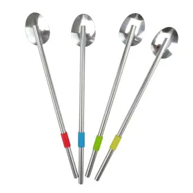 33537587 Avon Set Of 4 Stainless Steel Reusable Spoons And Straws 8 Inch