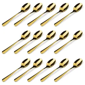 Awpeye 703674840223 15 Packs Demitasse Espresso Spoons 4.3 Inch Mini Gold Coffee Spoon