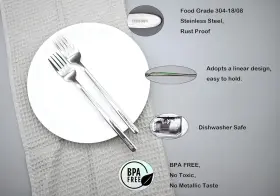 Aykdww 8 304 Dinner Forks Pieces Stainless Steel Fork Set Longer Handles Dishwasher Wa #3
