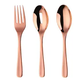 Baikai 679357858706 Salad Spoon Fork Serving Set Of 3 10 Inch Heavy Duty Stainless Steel Polished