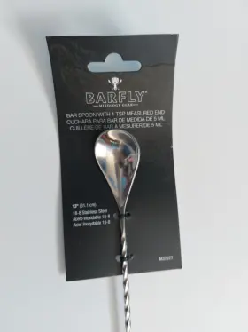 Barfly 765301944384 Bar Spoon With Teaspoon End 13 Inch 31.1 Cm Stainless Steel #2