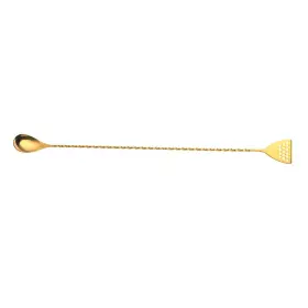 M37072gd Barfly Bar Spoon Strainer End 15 3/4 Inch 40 Cm Gold