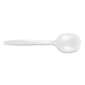 1014000 Berkley Square Mediumweight Polypropylene Cutlery Soup Spoon White 1 000/cart