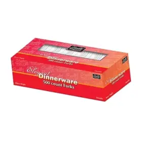 Afk89000 Berkley Square Elegant Dinnerware Plastic Fork Heavy-weight White 500/box