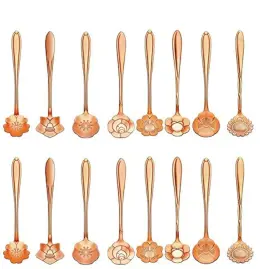 Beststarloop 682838606588 16 Pack Stainless Steel Tableware Creative Flower Coffee Spoon Sugar Te