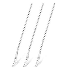 Bidponds 748899842843 Set Of 3 Long Handle Fruit Forks 8.7 Inch Round Solid Picks For Jar