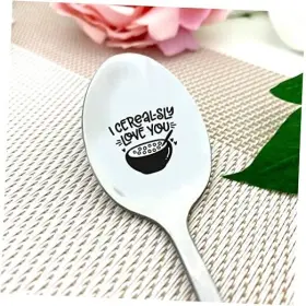 Bigevents 653948634815 I Cerealsly Love You Engraved Cereal Spoons - Gift For Her Him