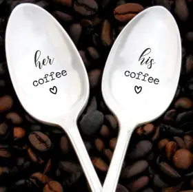 Bigevents20 653858932049 Couple Coffee Spoon Engraved Gift Newlywed Lover His