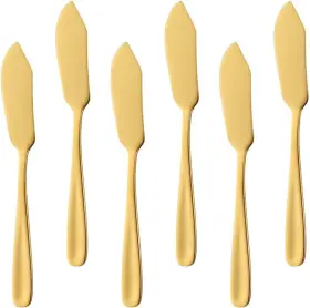 8541929416 Bisda Stainless Steel Cheese Dessert Knives Set Of 6 Breakfast Butter Knife Slicer Sa