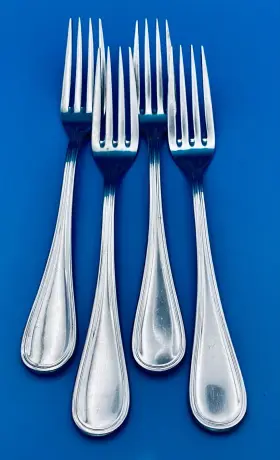 Bfx5 Bloomingdales 4 Bloomingdale Glossy Dinner Forks 8 Inch Stainless Flatware Silverware 18/10 #2
