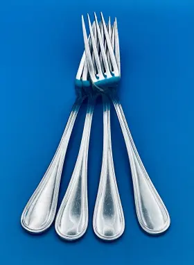 Bfx5 Bloomingdales 4 Bloomingdale Glossy Dinner Forks 8 Inch Stainless Flatware Silverware 18/10