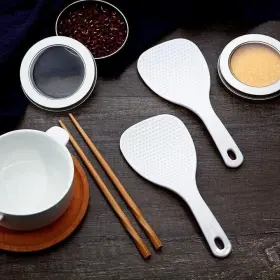 Blue Hope 198716493572 2-pcs Non-stick Plastic Rice Paddle Heat-resistant Standing Spoon For