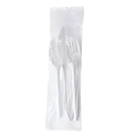 Boardwalk 749507005582 Cutlery Kit Mediumweight Fork/knife/spoon Plastic White 250/ct