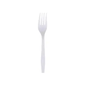 Boardwalk 749507978305 Heavyweight Disposable White Plastic Forks Individually Wrapped Polypropylene