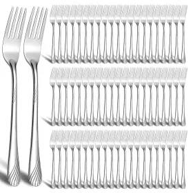 673446 Bohuiz 200 Pcs Metal Dinner Forks Bulk Set 7.08 Inches Stainless Steel Silverw